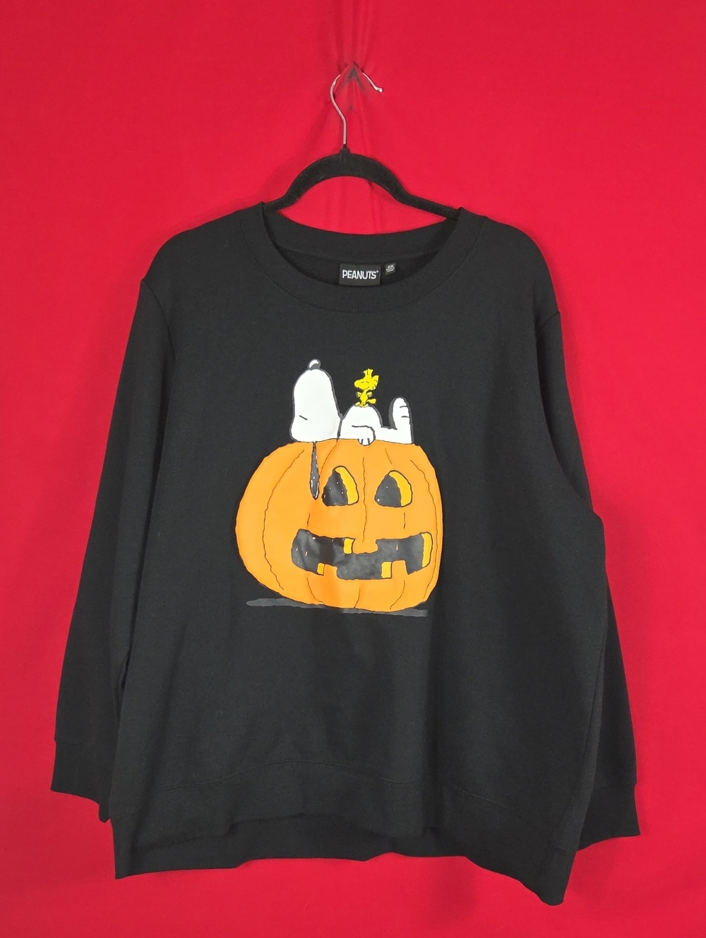 PEANUTS Halloween Snoopy Sweater Black Womens  Size 2X